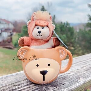 2025 Holiday Starbucks Bear Face Mug Brown& X YEAR OF THE HORSE keychain